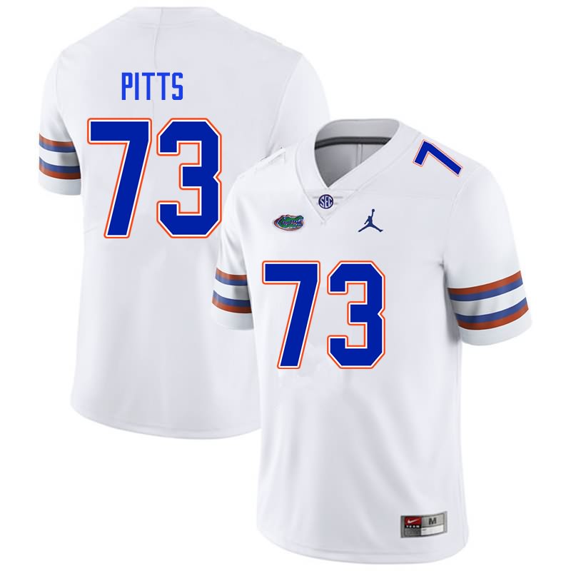 Men's NCAA Florida Gators Mark Pitts #73 Stitched Authentic Nike White College Football Jersey PEU0265GS